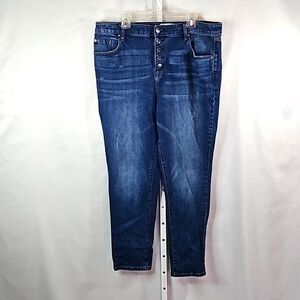 Lane Bryant Plus Size Signature Fit High- Rise Girlfriend Straight Jean Sz 16